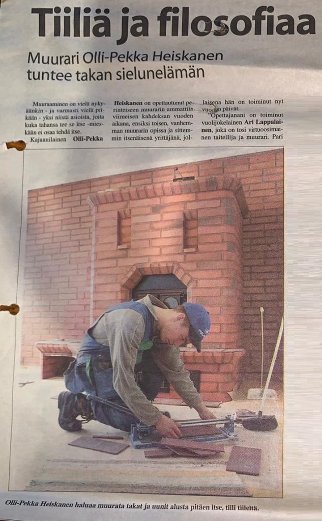 Tiiliä ja filosofiaa lehtijuttu